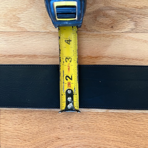 Garnet Hill Black Leather Belt main image 5